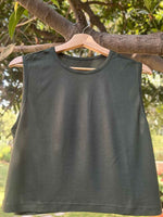 Load image into Gallery viewer, 100% Bamboo Tank Top - Ebony Green - Women's T-shirt