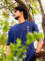 Load image into Gallery viewer, Humble Human - Navy Blue - Oversized - Men's T-shirt
