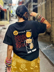 Old Monk - Spirited Soul - Charcoal Black - Women's T-shirt