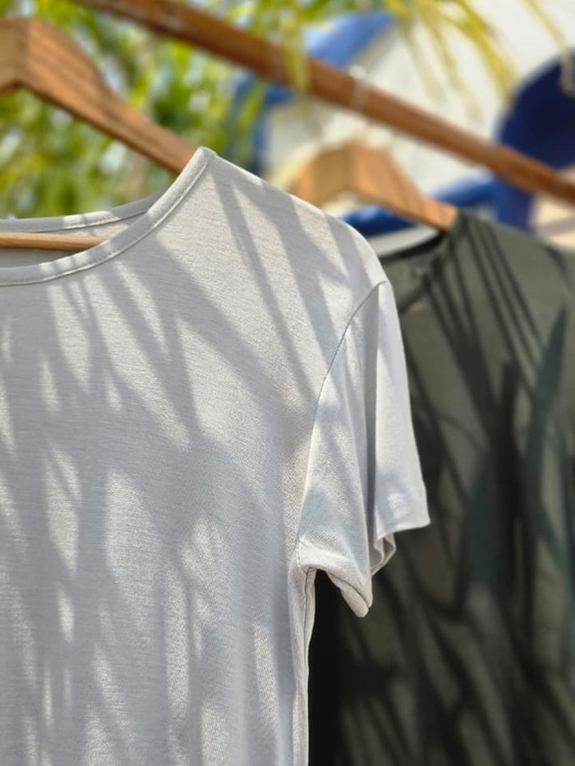 100% Bamboo Classic Fit - Yoga T-shirts - Ash Gray