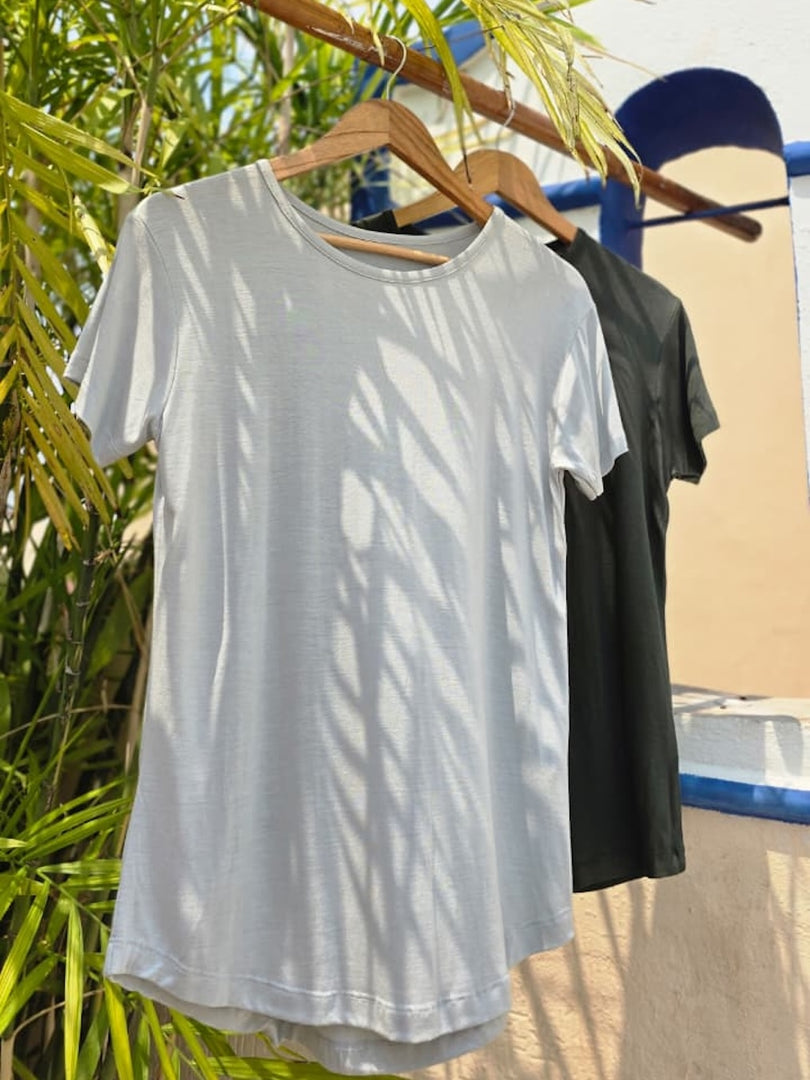 100% Bamboo Classic Fit - Yoga T-shirts - Ash Gray