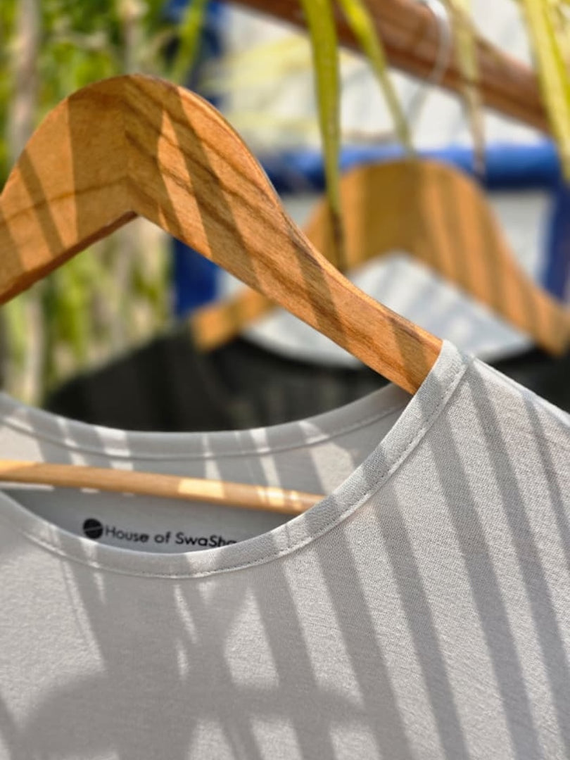 100% Bamboo Classic Fit - Yoga T-shirts - Ash Gray