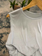 100% Bamboo Sleeveless Tank Top - Ash Gray - Women's T-shirt