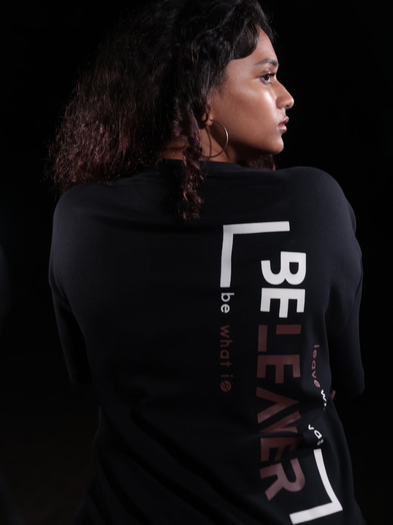 BeLeaver - Charcoal Black - Oversized - Men's T-shirt