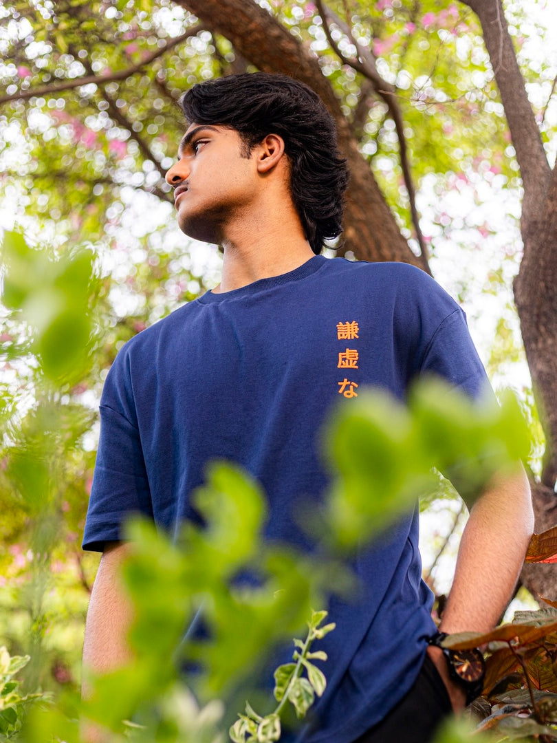 Humble Human - Navy Blue - Oversized - Men's T-shirt