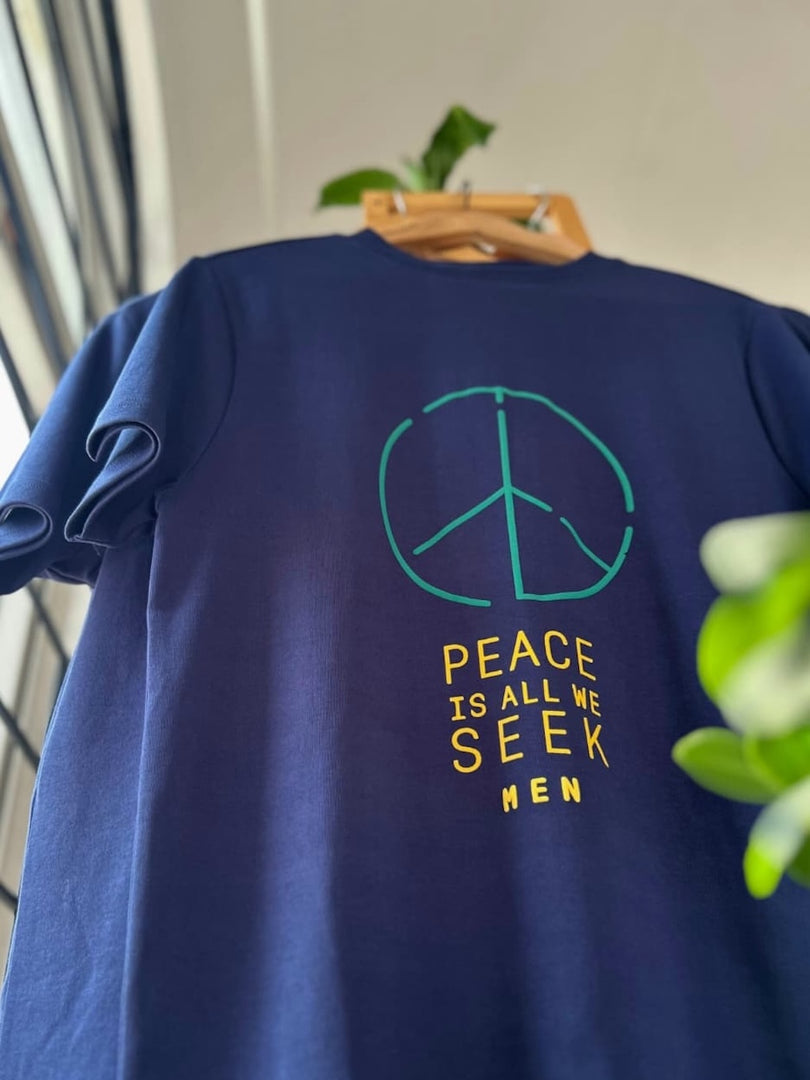Peace Is All We Seek - Navy Blue - Classic Fit - Men's T-shirt