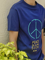Load image into Gallery viewer, Peace Is All We Seek - Navy Blue - Classic Fit - Men's T-shirt