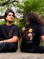 Load image into Gallery viewer, Spirited Soul - The Monk - Charcoal Black - Oversized - Men's T-shirt
