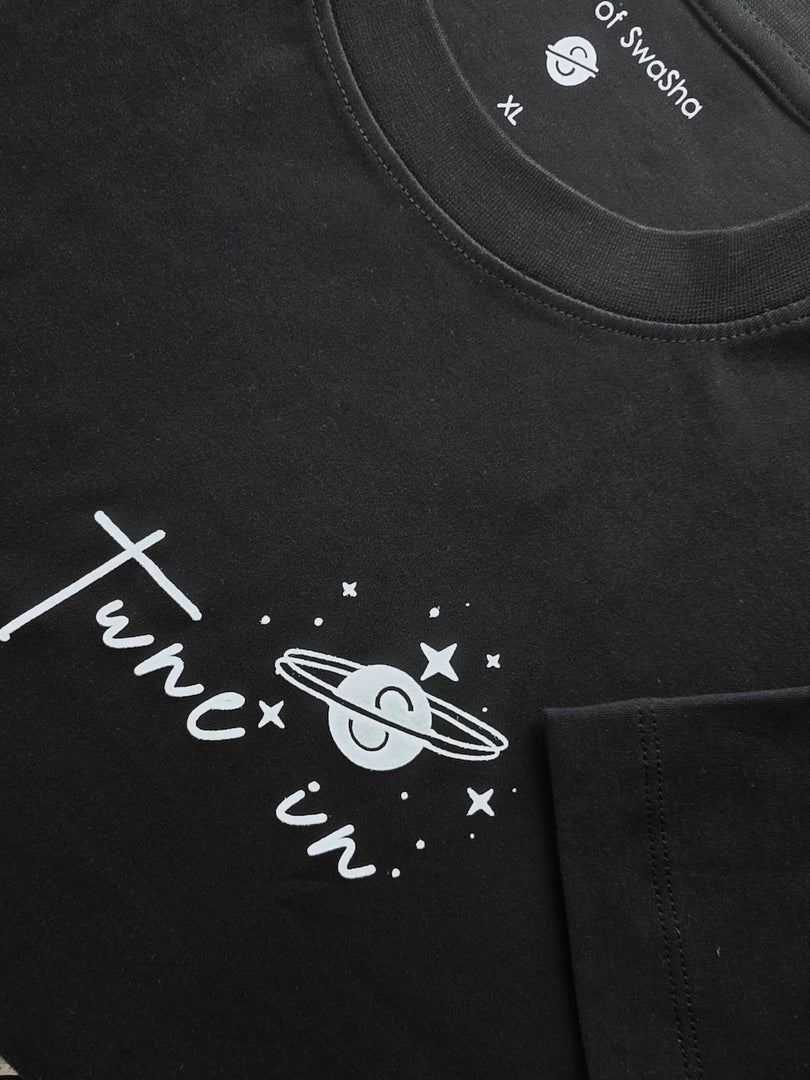 Tune In- Universe Listens - Classic Fit - Black