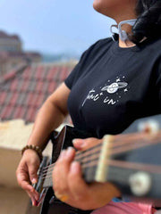 Tune In- Universe Listens - Classic Fit - Black - Women's T-shirt