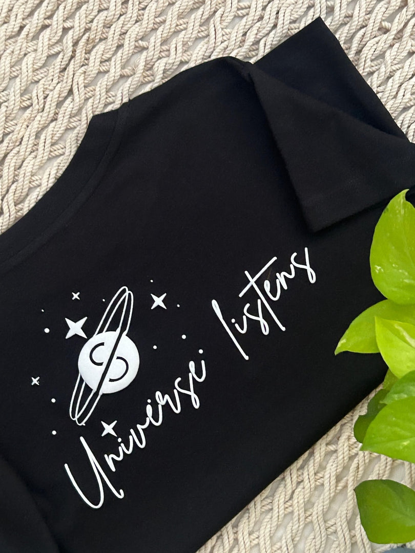 Tune In- Universe Listens - Classic Fit - Black
